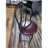 Image 2 : Bar Stool Metal Frame with upholstered Seat high back