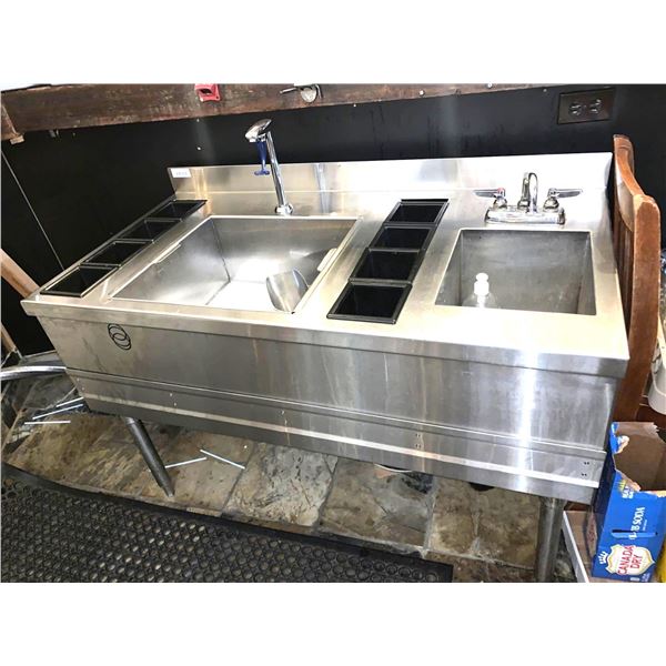 Stainless Steel Cocktail Station Sink ( buyer must disconnect & remove)