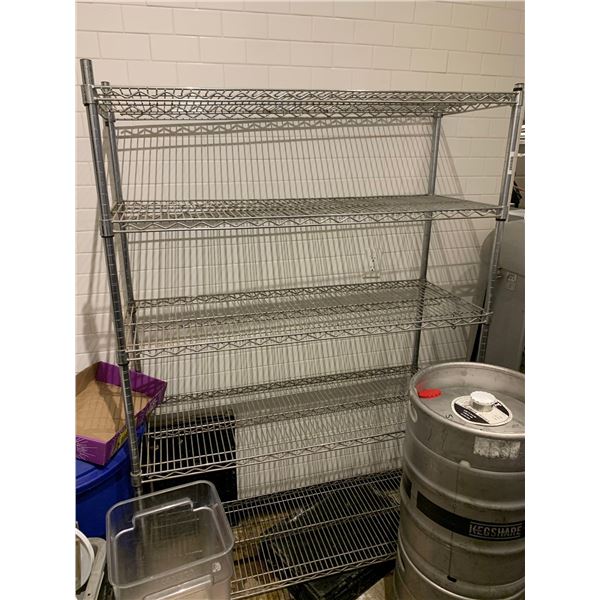 Stainless Steel Wire Metro Rack 5 shelves, 46 inch wide