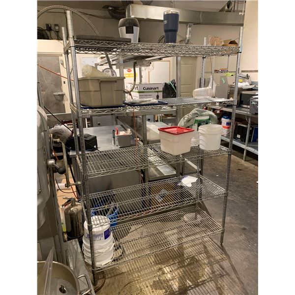 Stainless Steel Wire Metro Rack 5 shelves, 48 inch wide