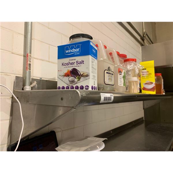 Stainless Steel Wall Mount Shelving Unit 60 inches - buyer must remove