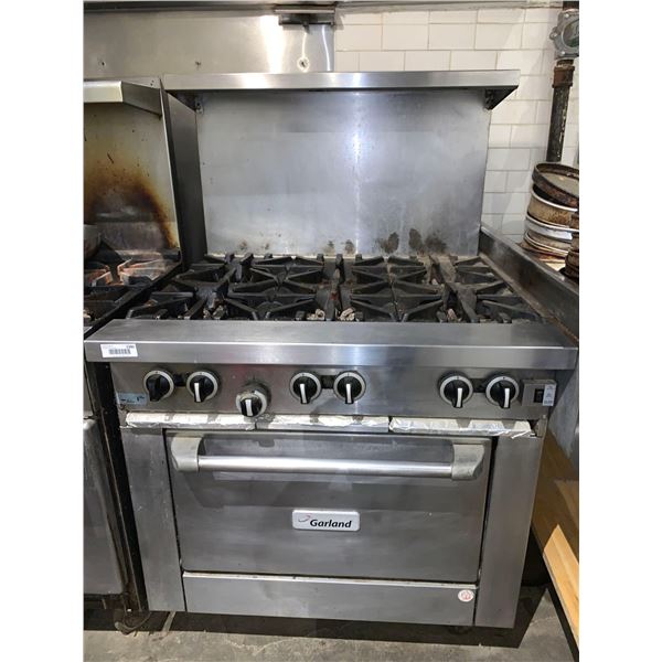 Garland Single Door 6 burner Range with backsplash