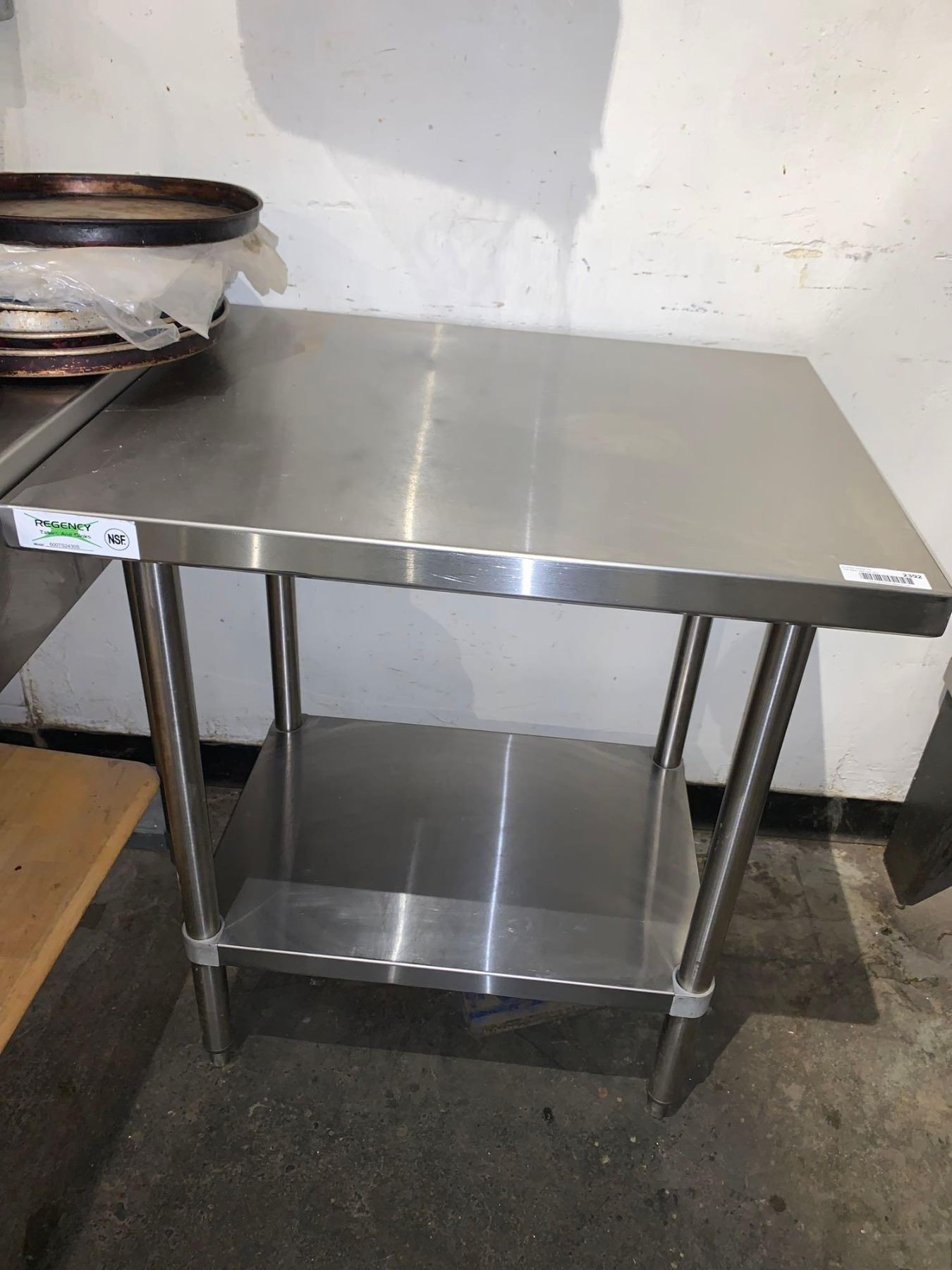Stainless Steel 2 Tier Table approx 32x26