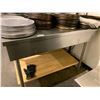 Image 2 : Stainless Steel Prep Table with wood shelf approx 44 x 30