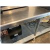 Image 2 : Stainless Steel Prep Work table 8 ft long with bottom shelf -no contents