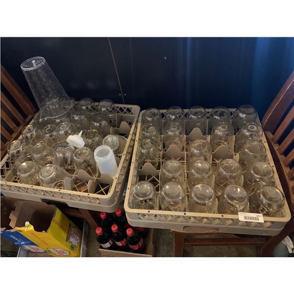 Lot of assorted Bar Glassware includes 2 trays