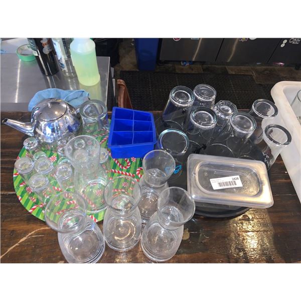 Lot of assorted glasses as shown