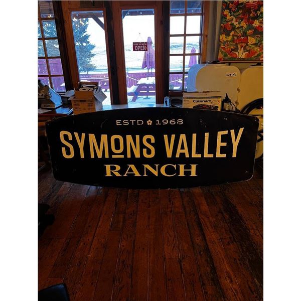 Vintage Symons Valley Ranch est 1968 Sign