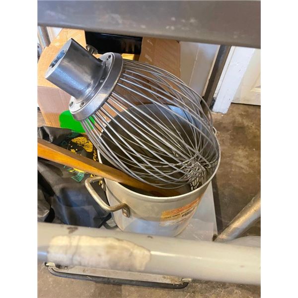 Lot of 2 Hobart Mixer Attachments - whisk & paddle