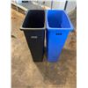 Image 2 : LOT of 3 - Blue and Black Recycle Bins