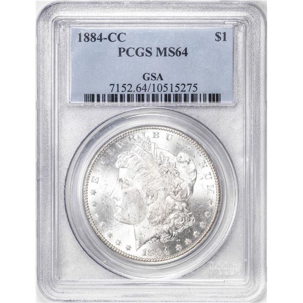 1884-CC $1 Morgan Silver Dollar Coin PCGS MS64 GSA Hoard