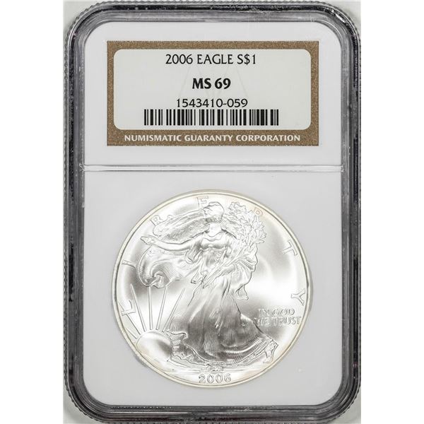 2006 $1 American Silver Eagle Coin NGC MS69