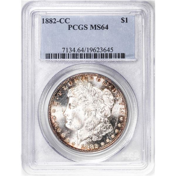 1882-CC $1 Morgan Silver Dollar Coin PCGS MS64