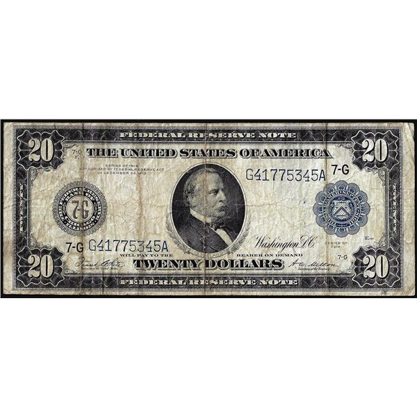 1914 $20 Federal Reserve Note Chicago