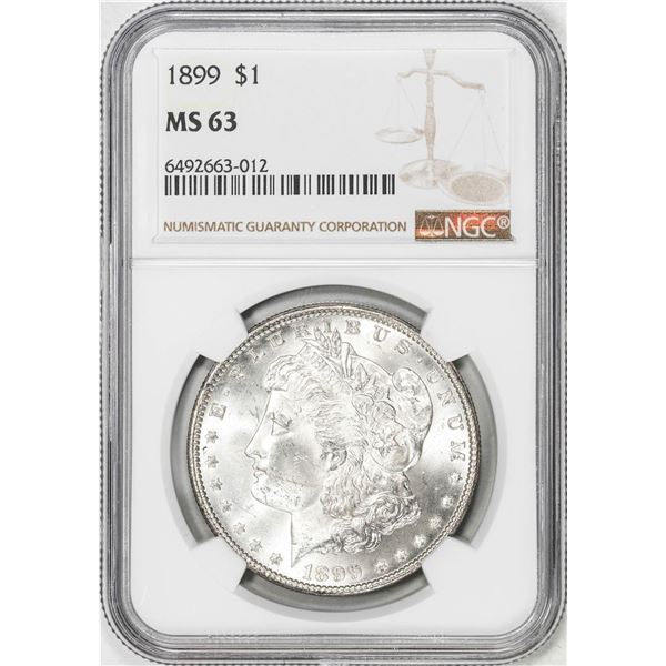 1899 $1 Morgan Silver Dollar Coin NGC MS63