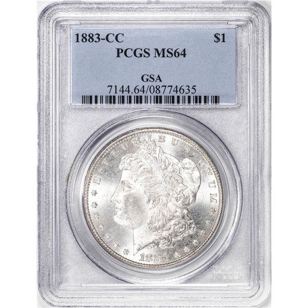 1883-CC $1 Morgan Silver Dollar Coin PCGS MS64 GSA Hoard