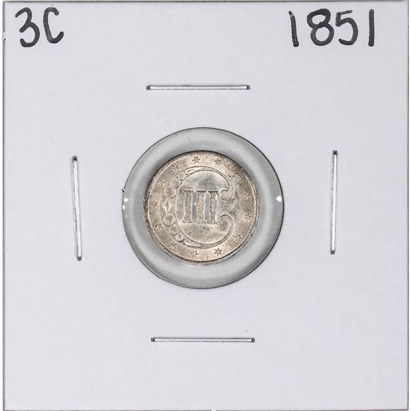 1851 Three Cent Silver Piece Coin