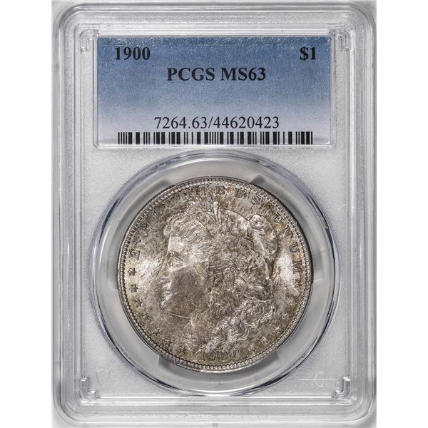 1900 $1 Morgan Silver Dollar Coin PCGS MS63