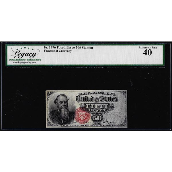 1863 Fourth Issue 50 Cents Fractional Currency Note Fr.1376 Legacy Extremely Fine 40