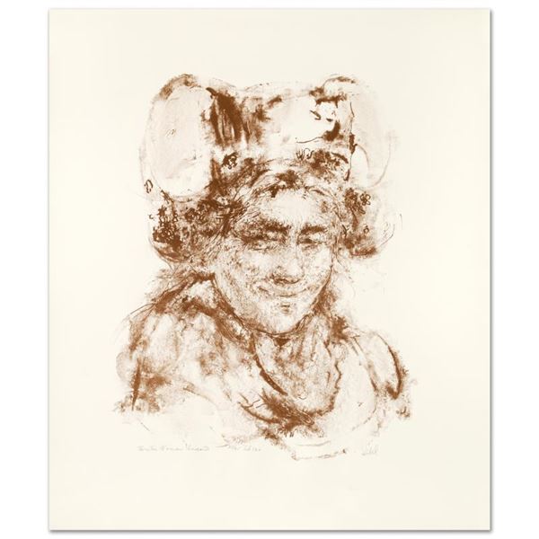 Hibel (1917-2014) "Breton Woman" Limited Edition Lithograph On Paper