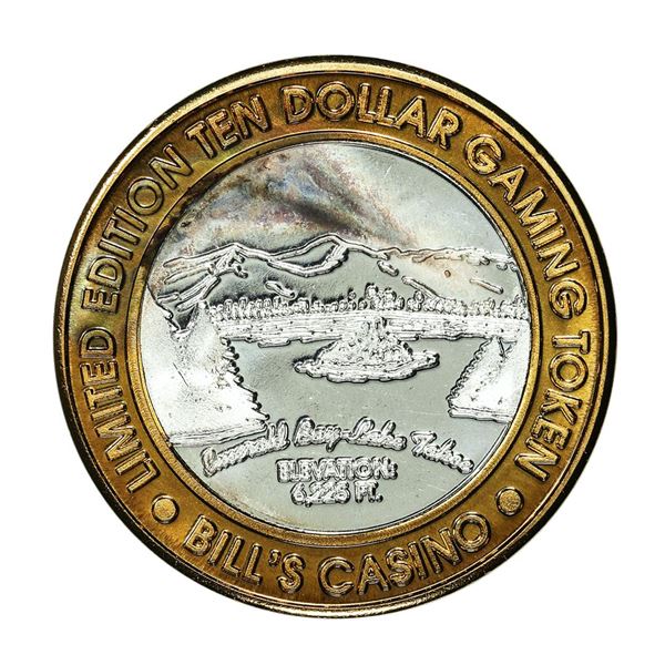 .999 Fine Silver Bill's Casino Lake Tahoe, Nevada $10 Limited Edition Gaming Token