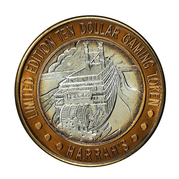 .999 Silver Harrahs Reno, Nevada $10 Casino Limited Edition Gaming Token
