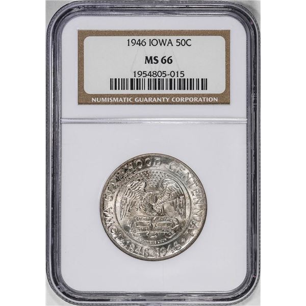 1946 Iowa Commemorative Half Dollar Coin NGC MS66
