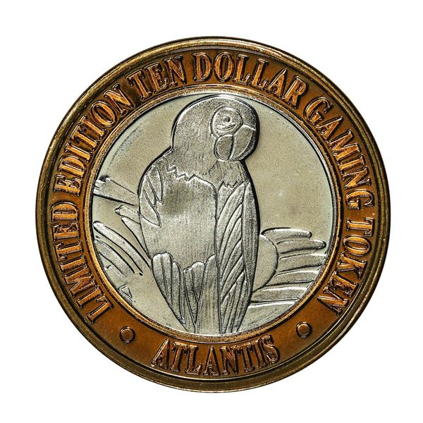 .999 Fine Silver Atlantis Casino & Resort Reno, NV $10 Limited Edition Gaming Token