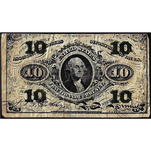 March 3, 1863 Third Issue Ten Cents Fractional Currency Note