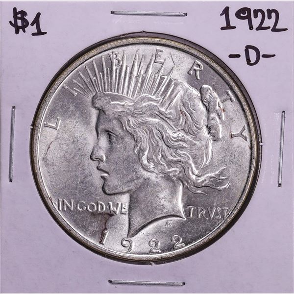 1922-D $1 Peace Silver Dollar Coin