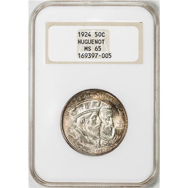 1924 Huguenot Tercentenary Commemorative Half Dollar Coin NGC MS65