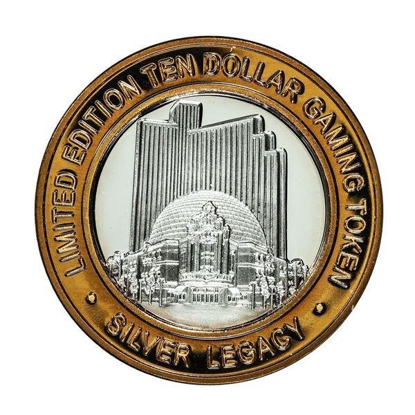 .999 Silver Legacy Reno, Nevada $10 Casino Limited Edition Gaming Token