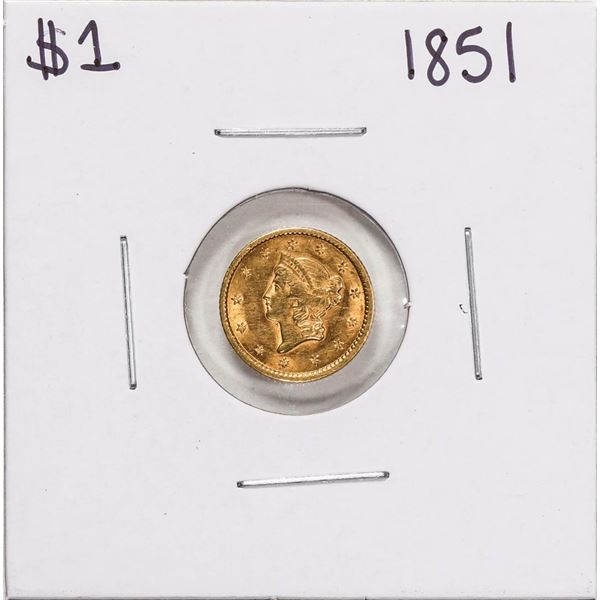 1851 Type 1 $1 Liberty Head Gold Dollar Coin