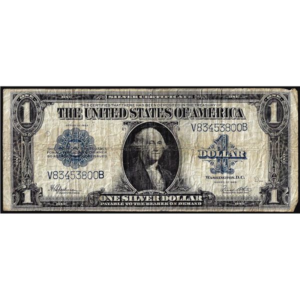 1923 $1 Silver Certificate Note