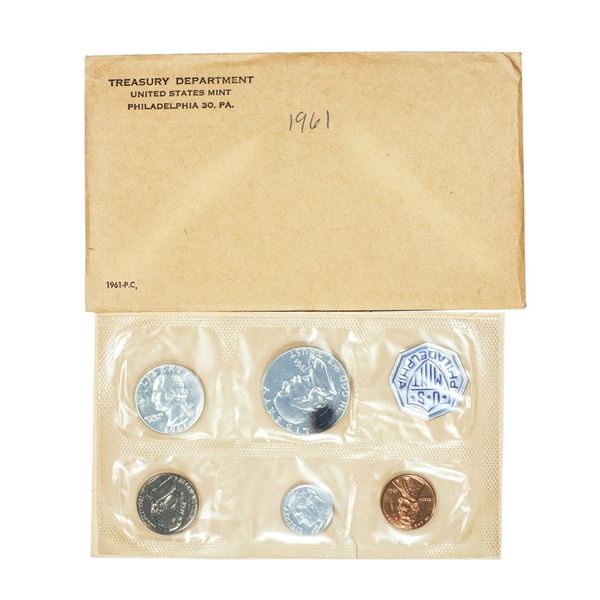 1961 (5) Coin Proof Set In Envelope