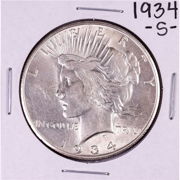 1934-S $1 Peace Silver Dollar Coin