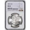 Image 1 : 1891-S $1 Morgan Silver Dollar Coin NGC MS63