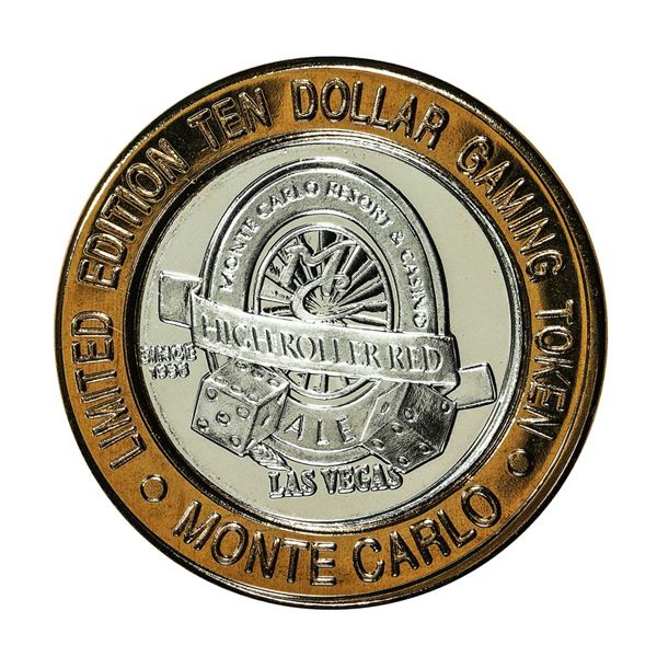 .999 Silver Monte Carlo Las Vegas, Nevada $10 Casino Limited Edition Gaming Token
