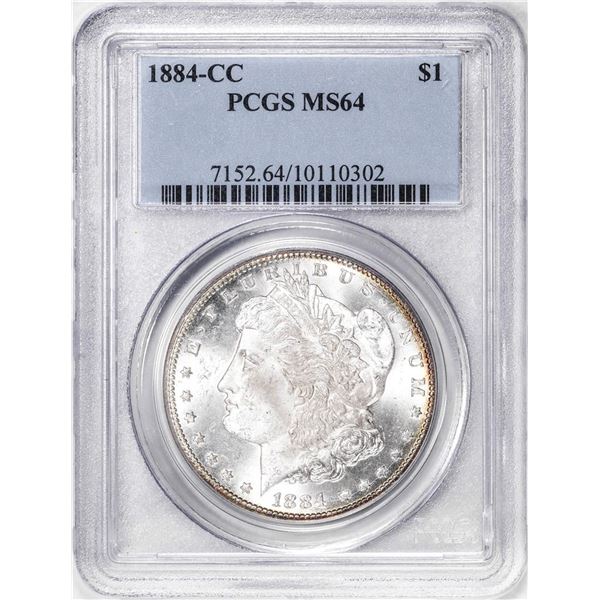 1884-CC $1 Morgan Silver Dollar Coin PCGS MS64
