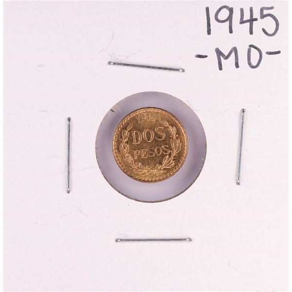 1945 Mexico Dos Pesos Gold Coin