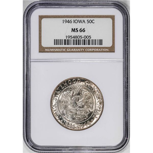 1946 Iowa Commemorative Half Dollar Coin NGC MS66