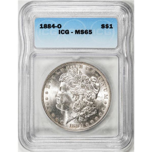 1884-O $1 Morgan Silver Dollar Coin ICG MS65