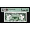 Image 2 : 1934C $5 Silver Certificate Note Fr.1654W Wide PMG Gem Uncirculated 66EPQ