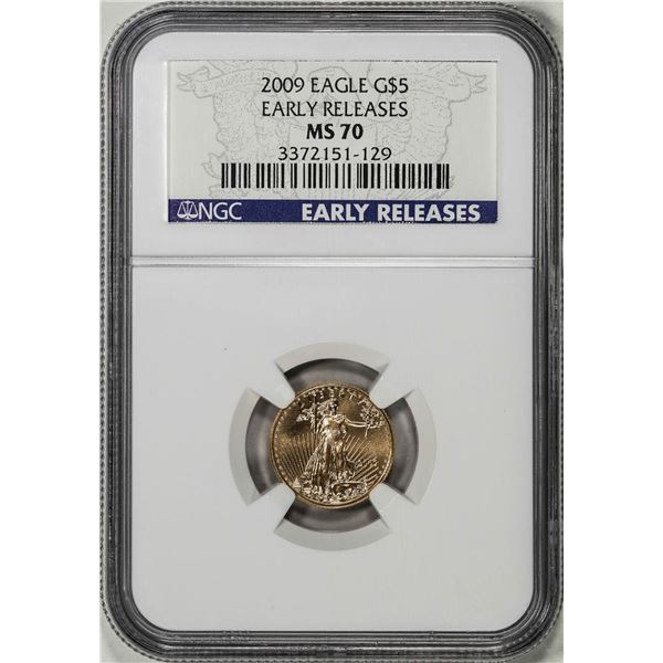 2009 $5 American Gold Eagle Coin NGC MS70 Early Releases