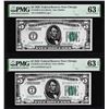 Image 1 : (2) Consecutive 1928 $5 Federal Reserve Notes Fr.1950-G PMG Choice Uncirculated 63EPQ