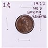 Image 1 : 1922 No D Strong Reverse Lincoln Wheat Cent Coin