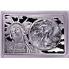 1987 $1 American Silver Eagle Coin & 2oz Silver Bar Set
