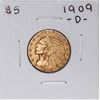 1909-D $5 Indian Head Half Eagle Gold Coin