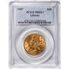 1907 $10 Liberty Head Eagle Gold Coin PCGS MS62+
