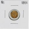 Image 1 : 1851 $1 Liberty Head Gold Dollar Coin
